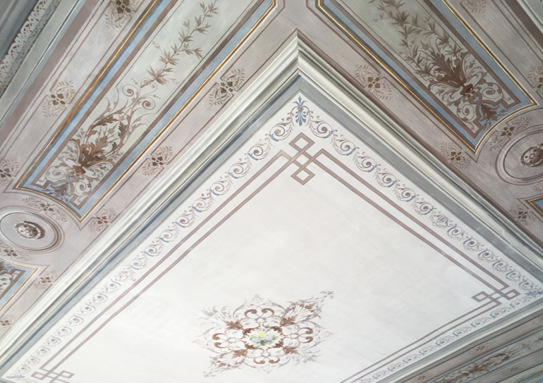 restoration of painted ceiling